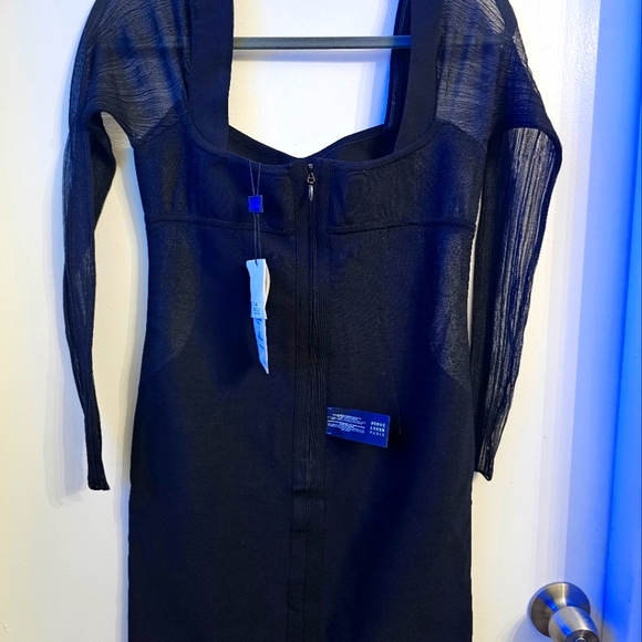 Woman Herve Leger Paris Mini Dress Size Large - Picture 8 of 12